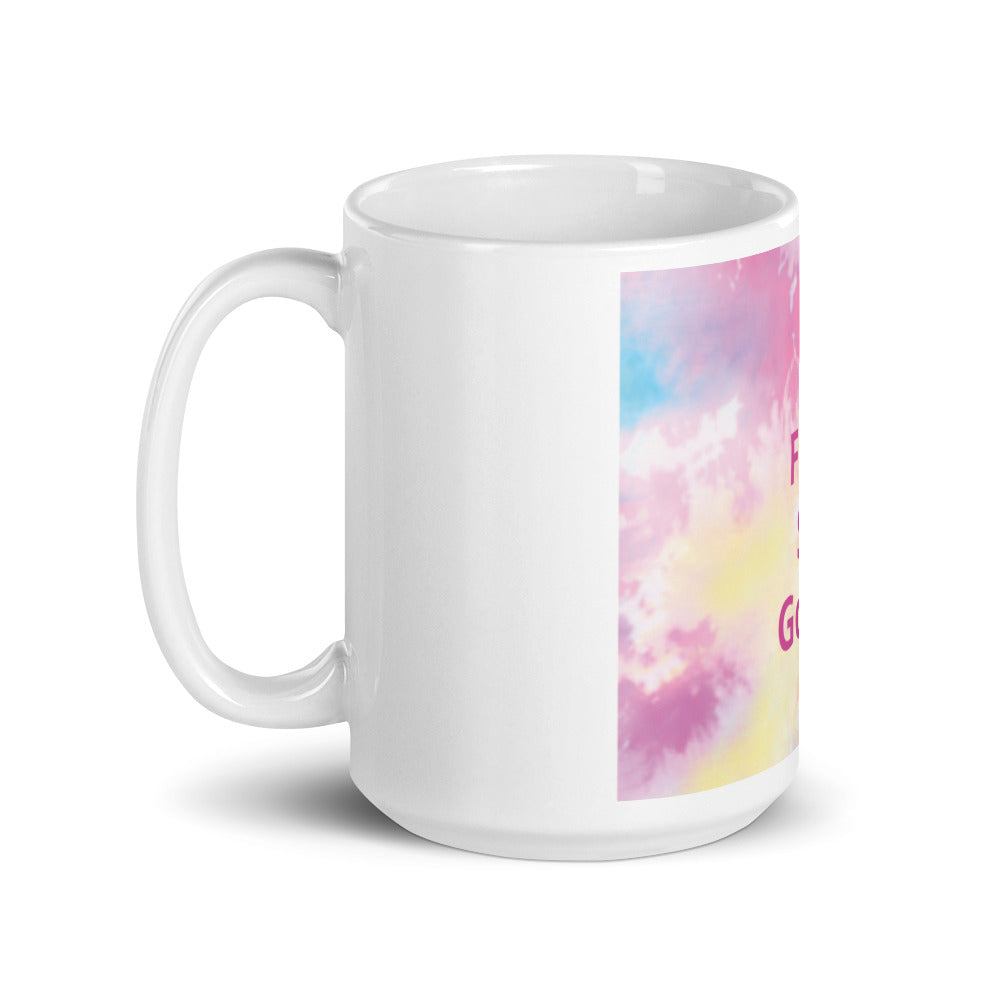 White glossy mug