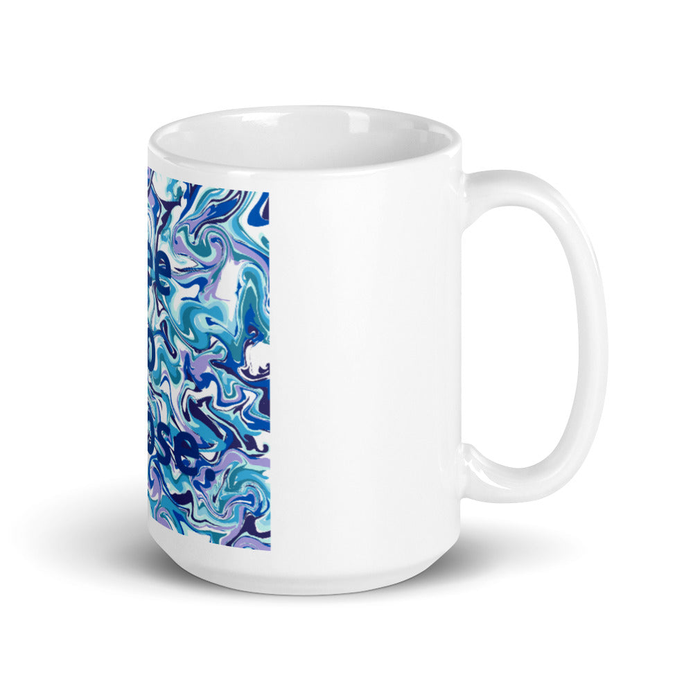 White glossy mug