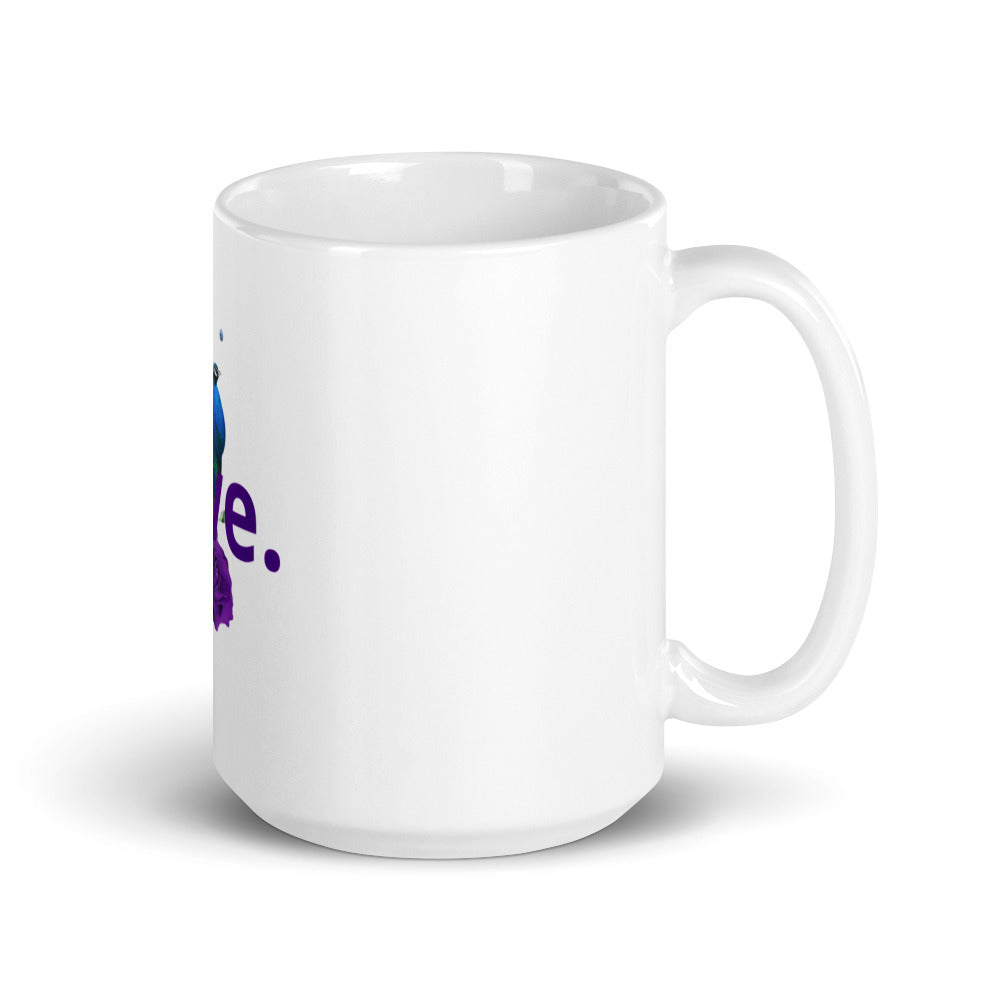White glossy mug