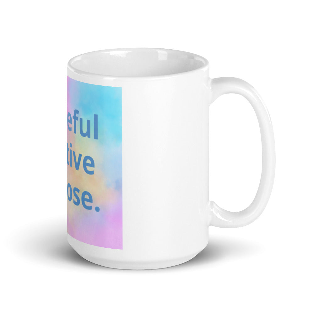 White glossy mug