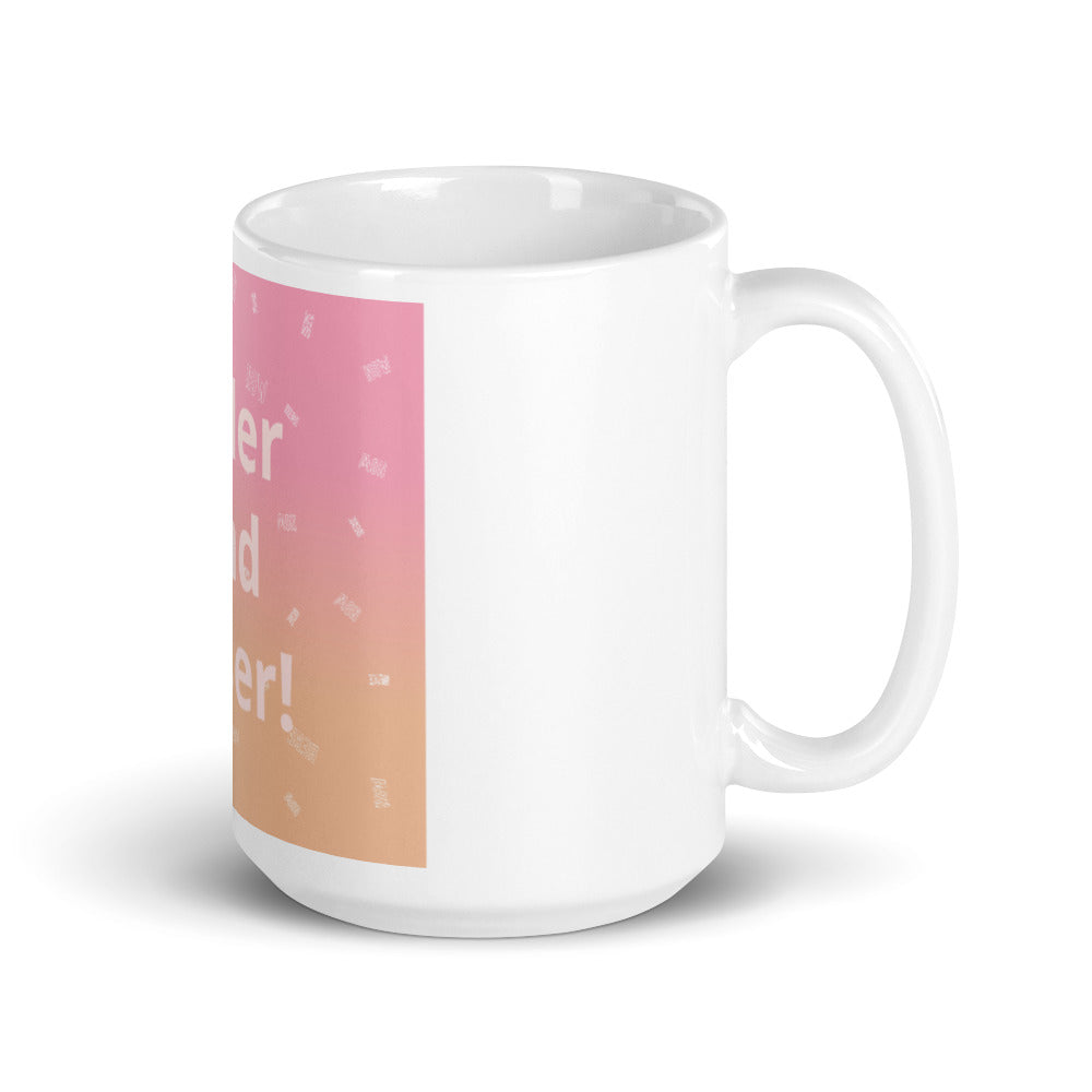 White glossy mug