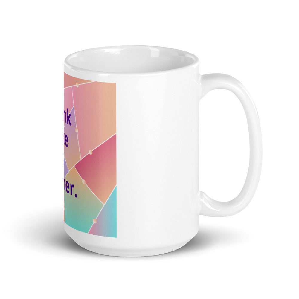 White glossy mug