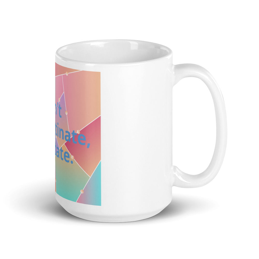 White glossy mug