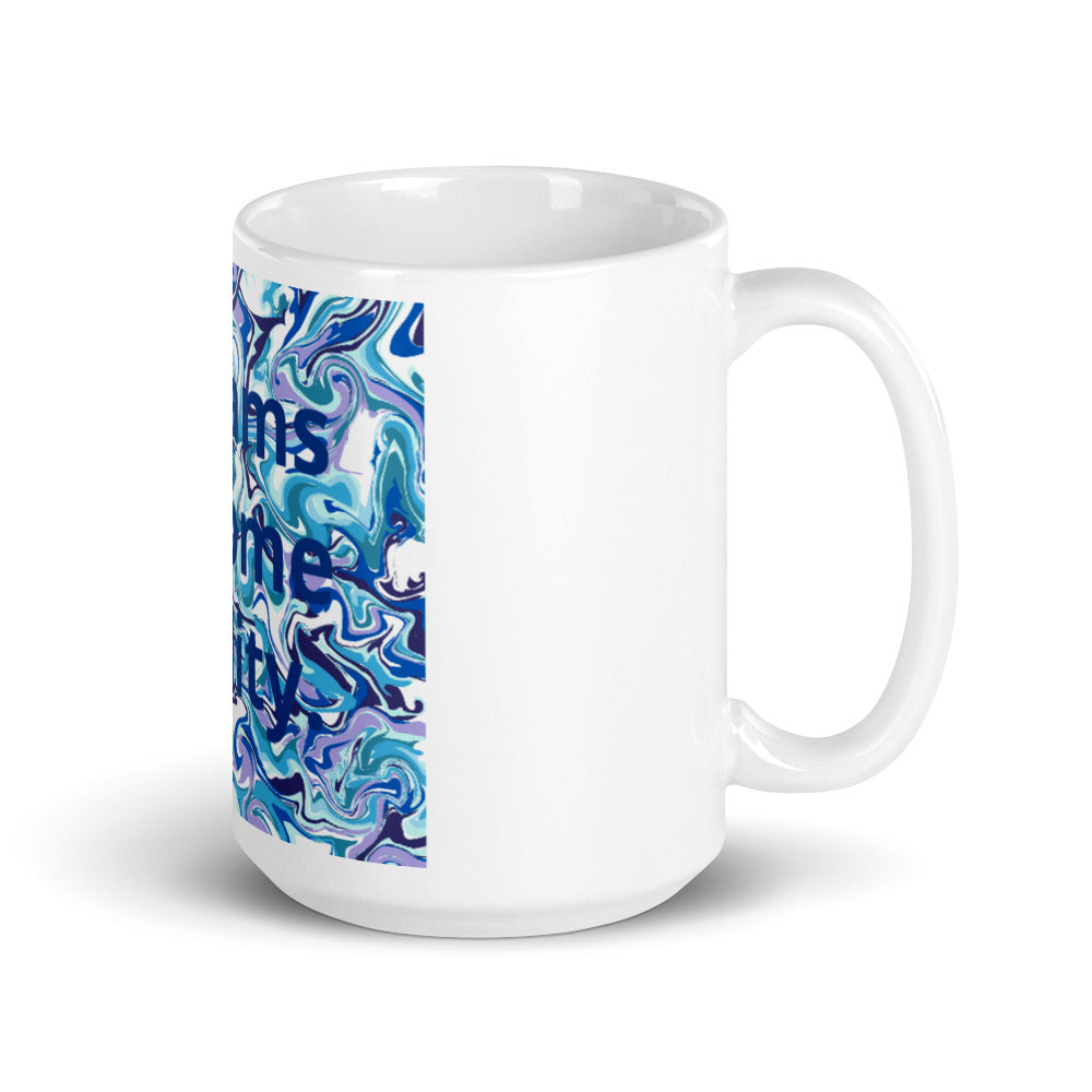 White glossy mug