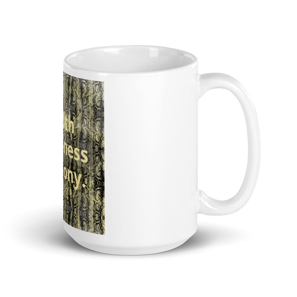 White glossy mug