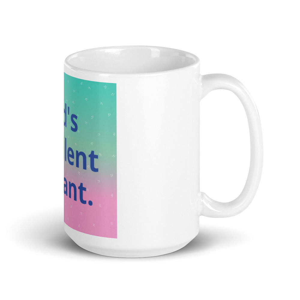 White glossy mug