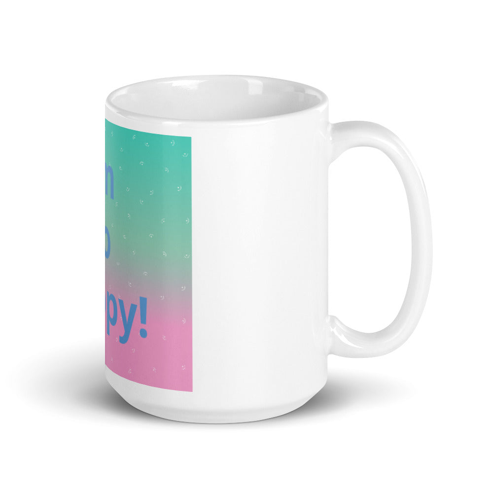 White glossy mug