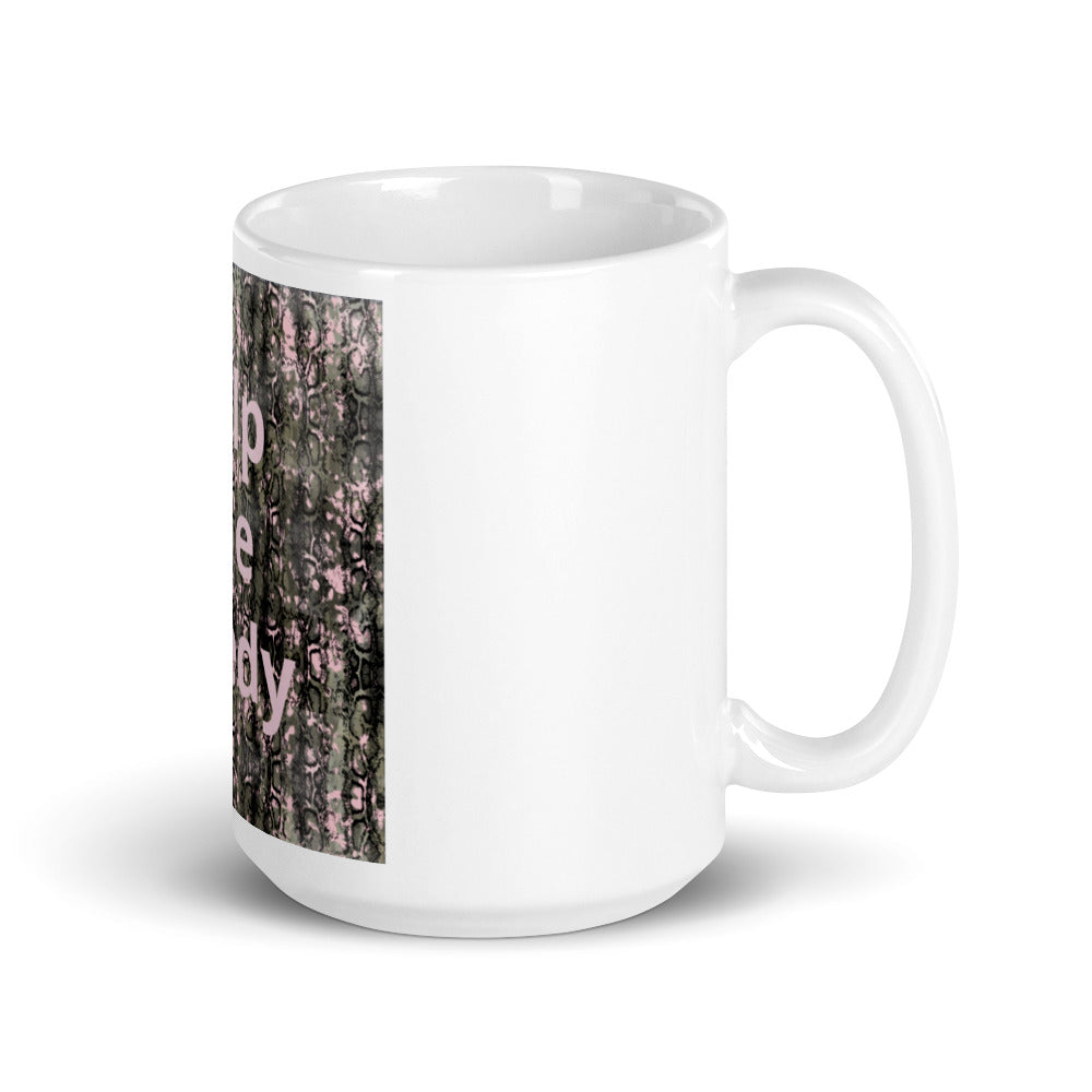 White glossy mug