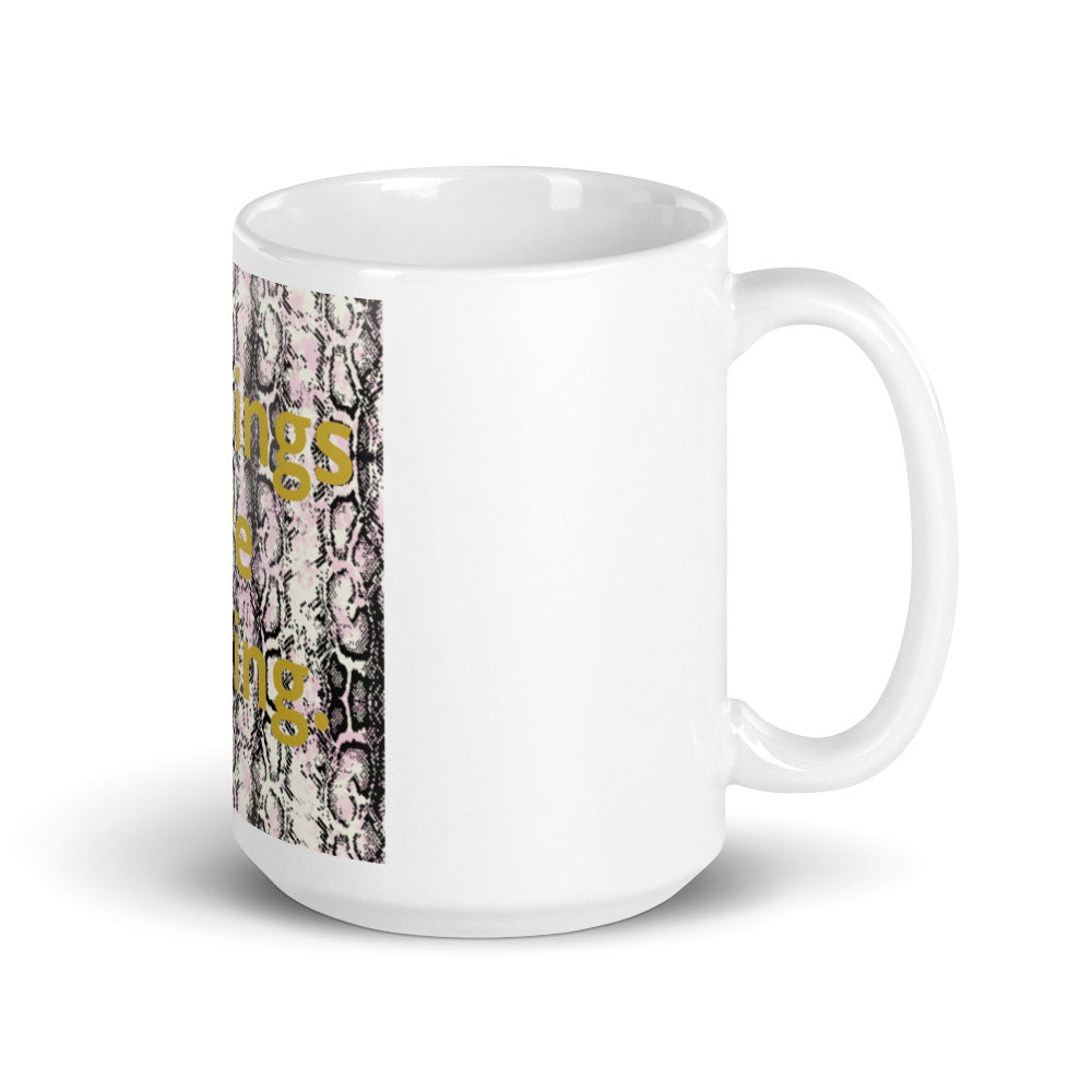 White glossy mug