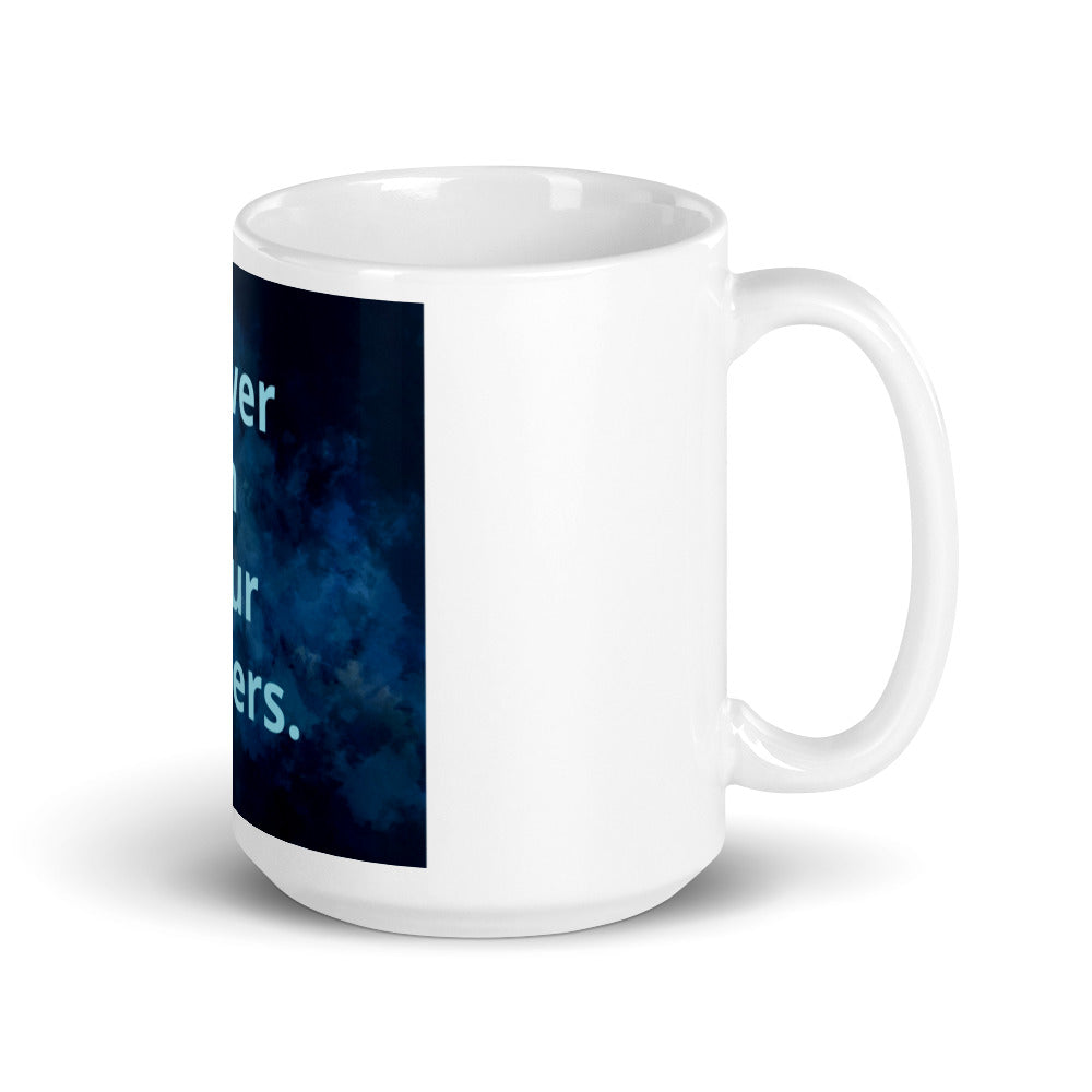 White glossy mug