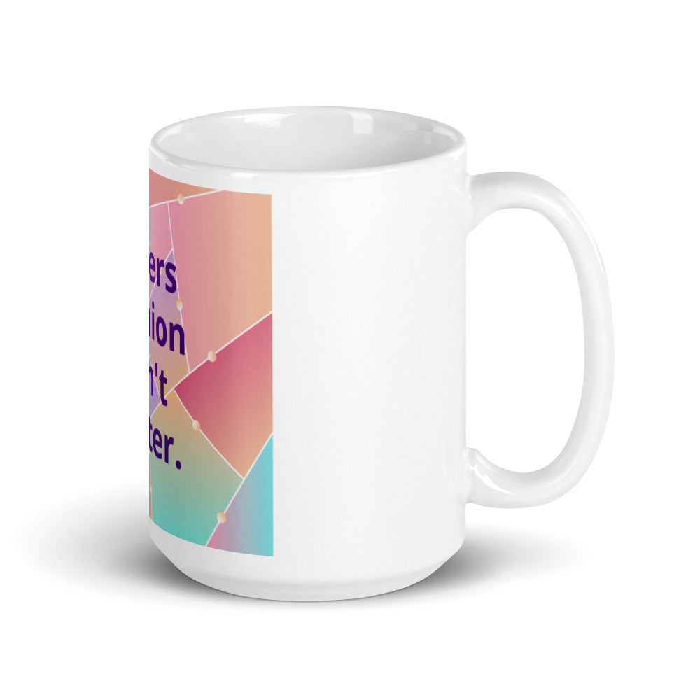 White glossy mug