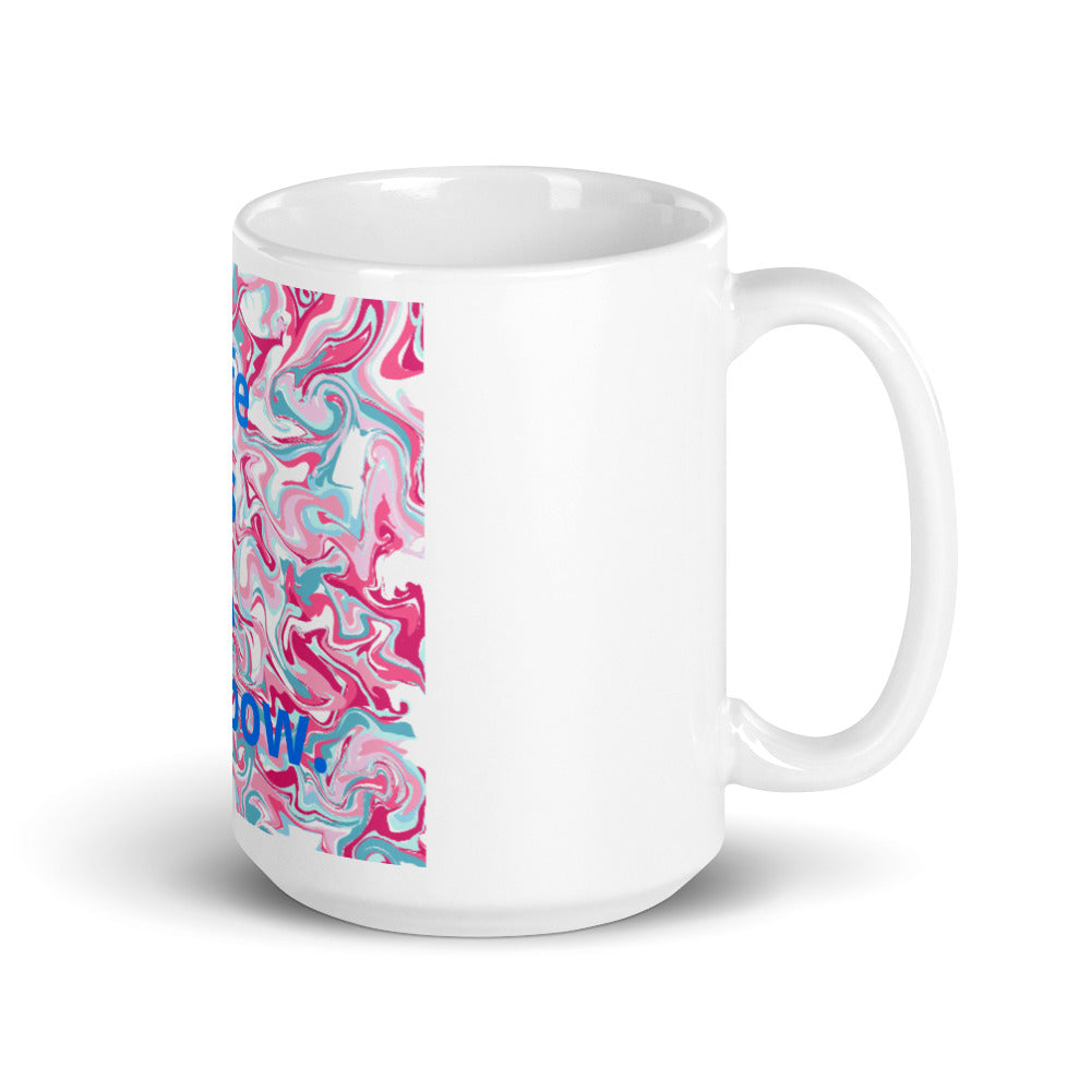 White glossy mug
