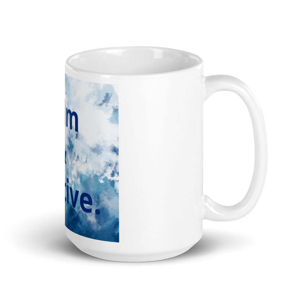 White glossy mug