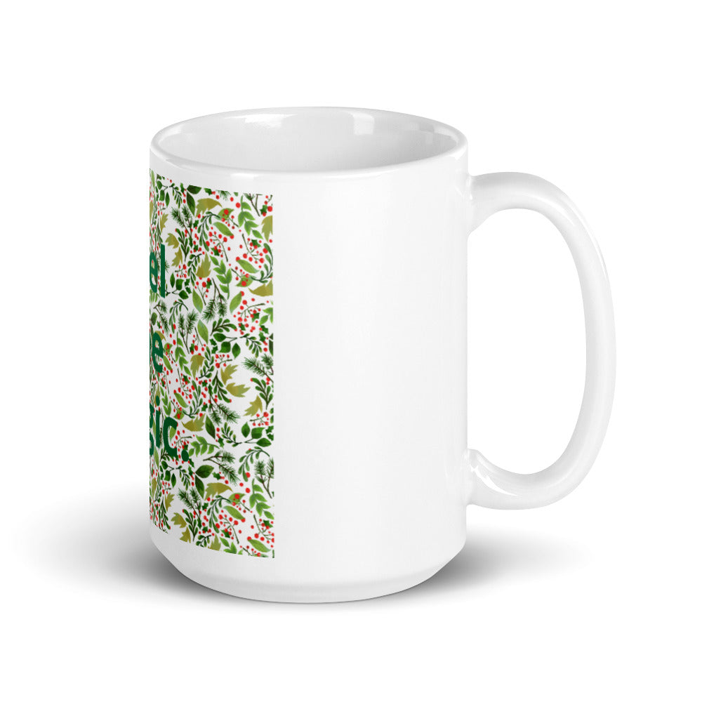 White glossy mug