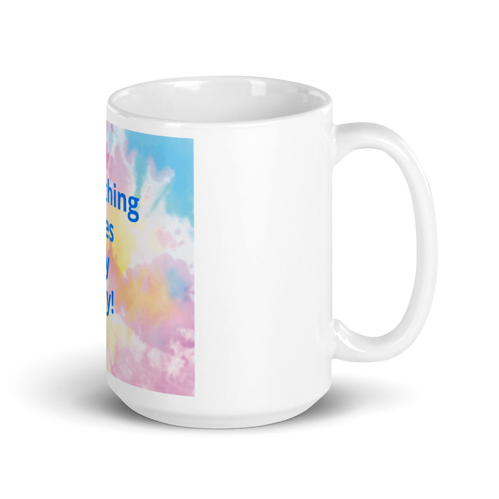 White glossy mug
