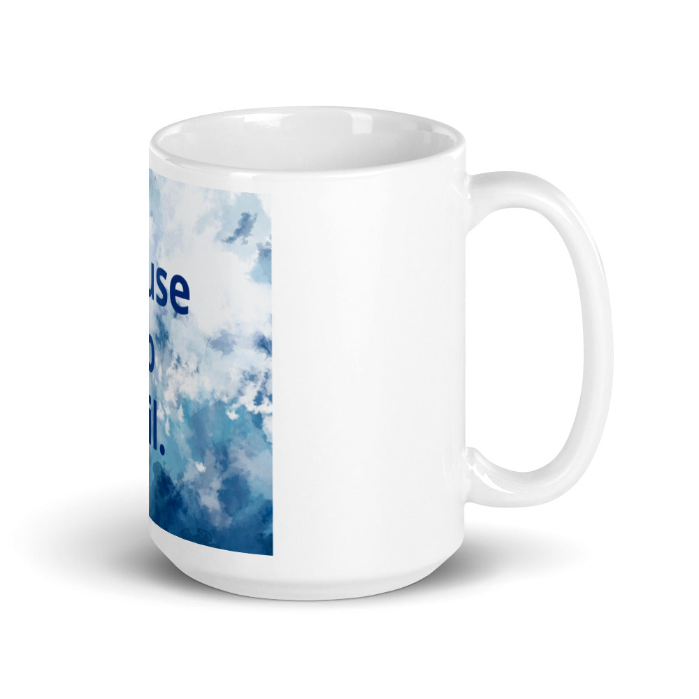 White glossy mug