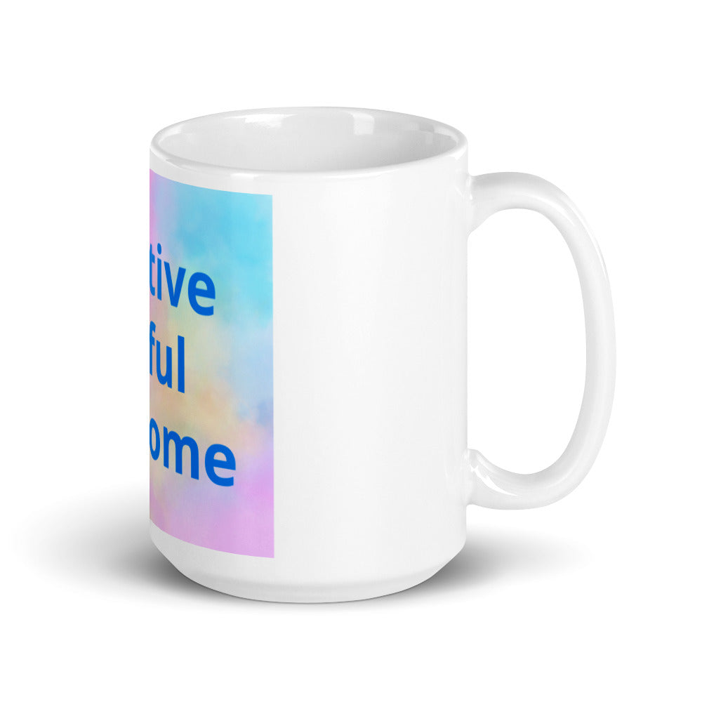 White glossy mug