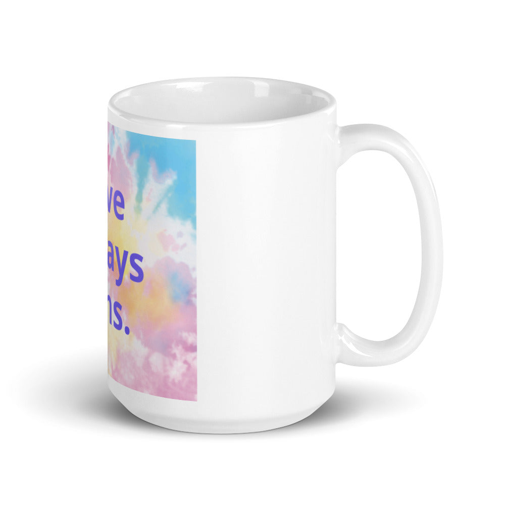 White glossy mug