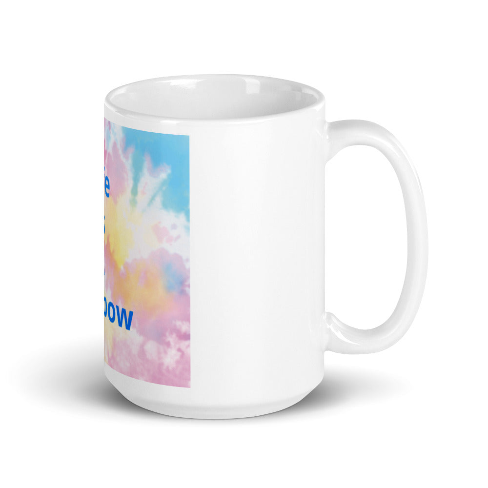 White glossy mug