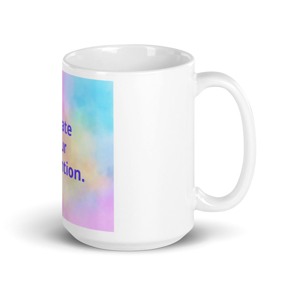 White glossy mug
