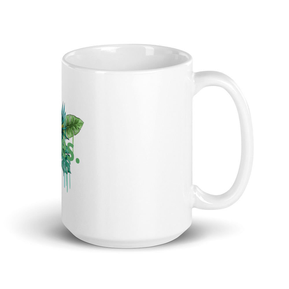 White glossy mug