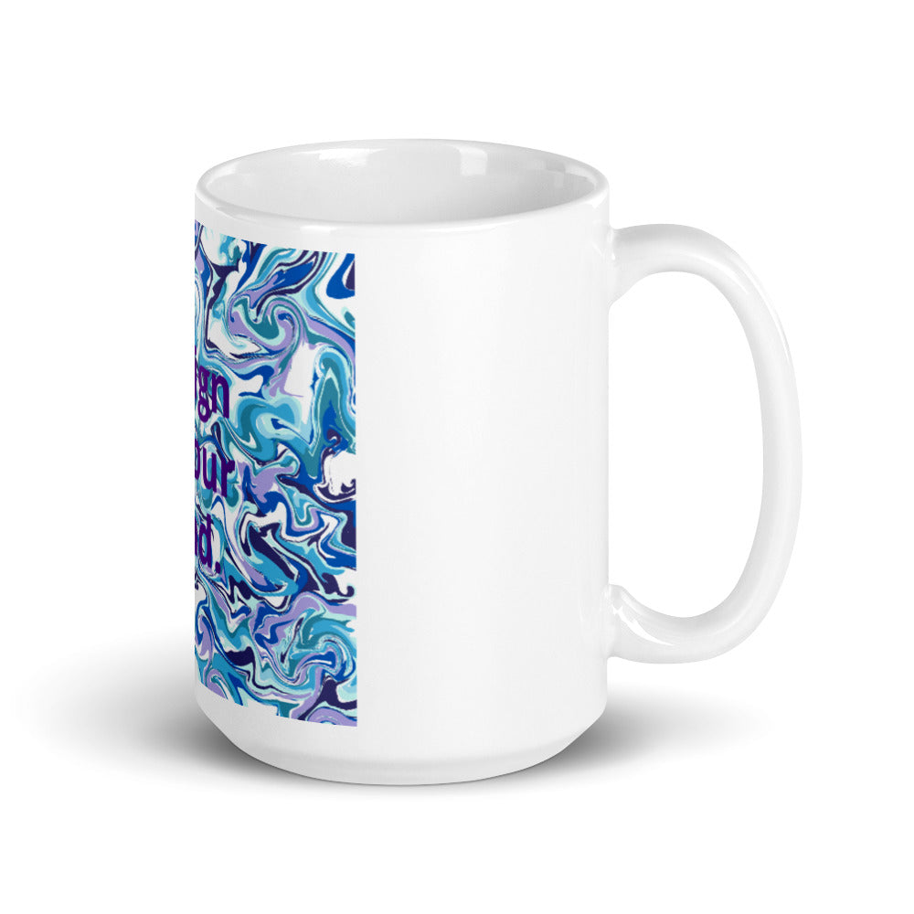 White glossy mug