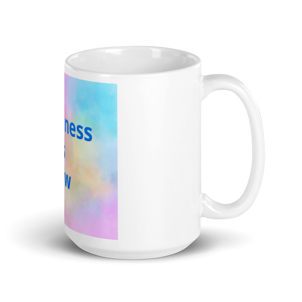 White glossy mug