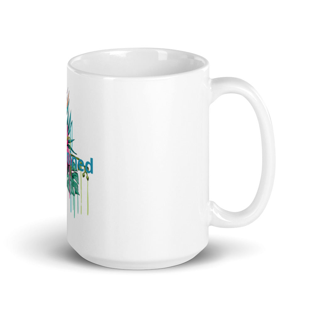 White glossy mug