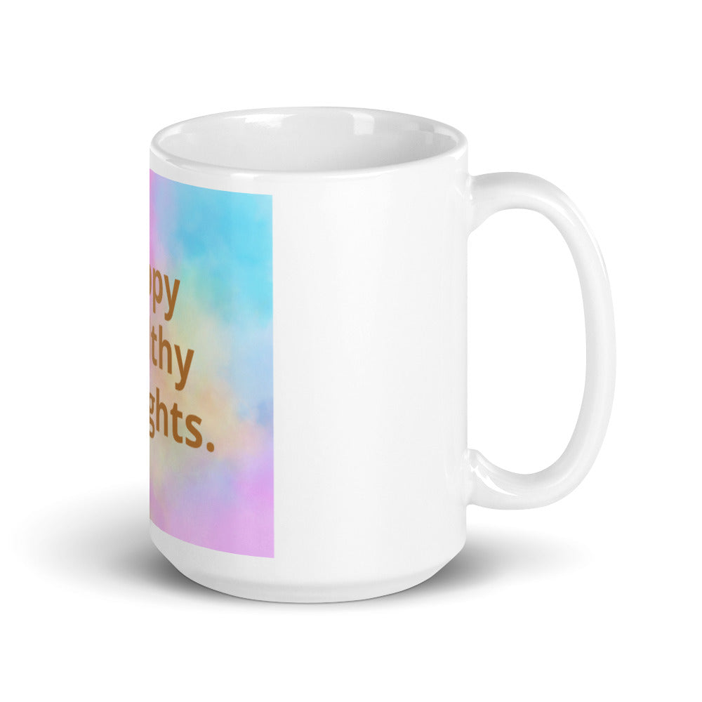 White glossy mug