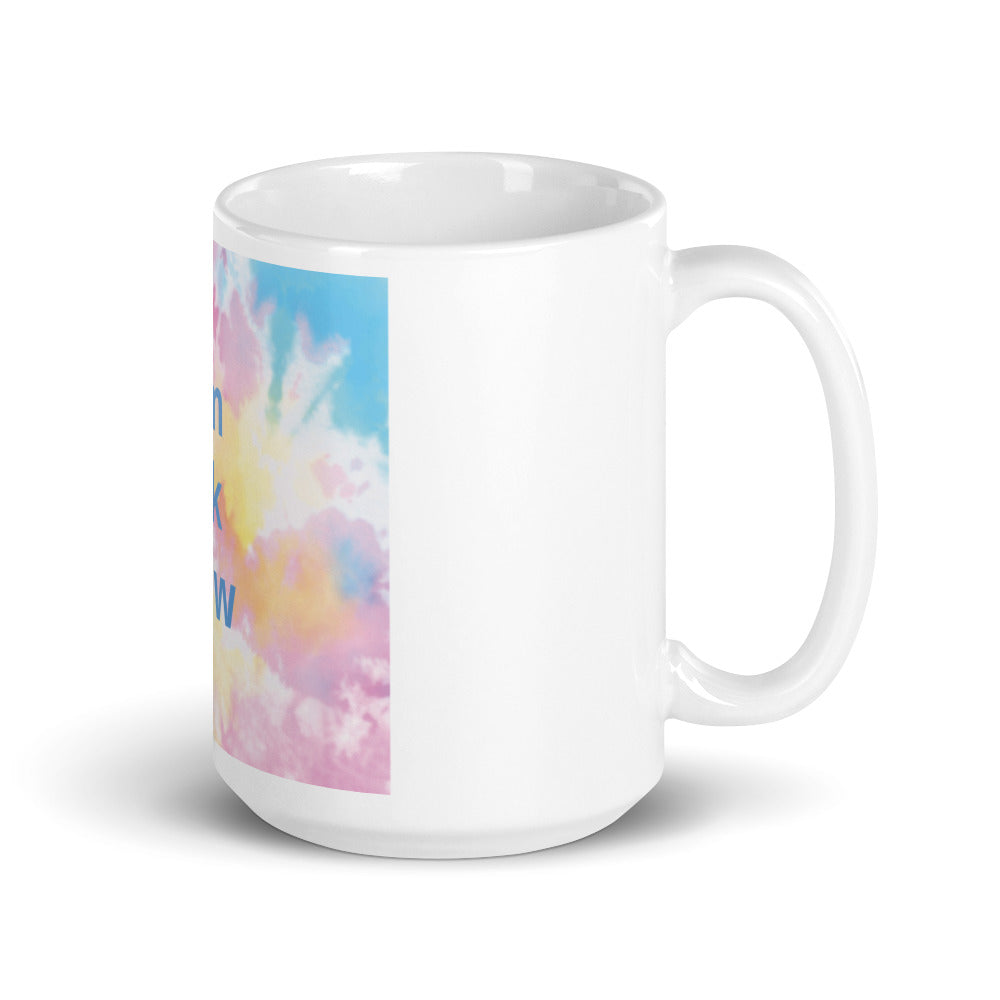 White glossy mug