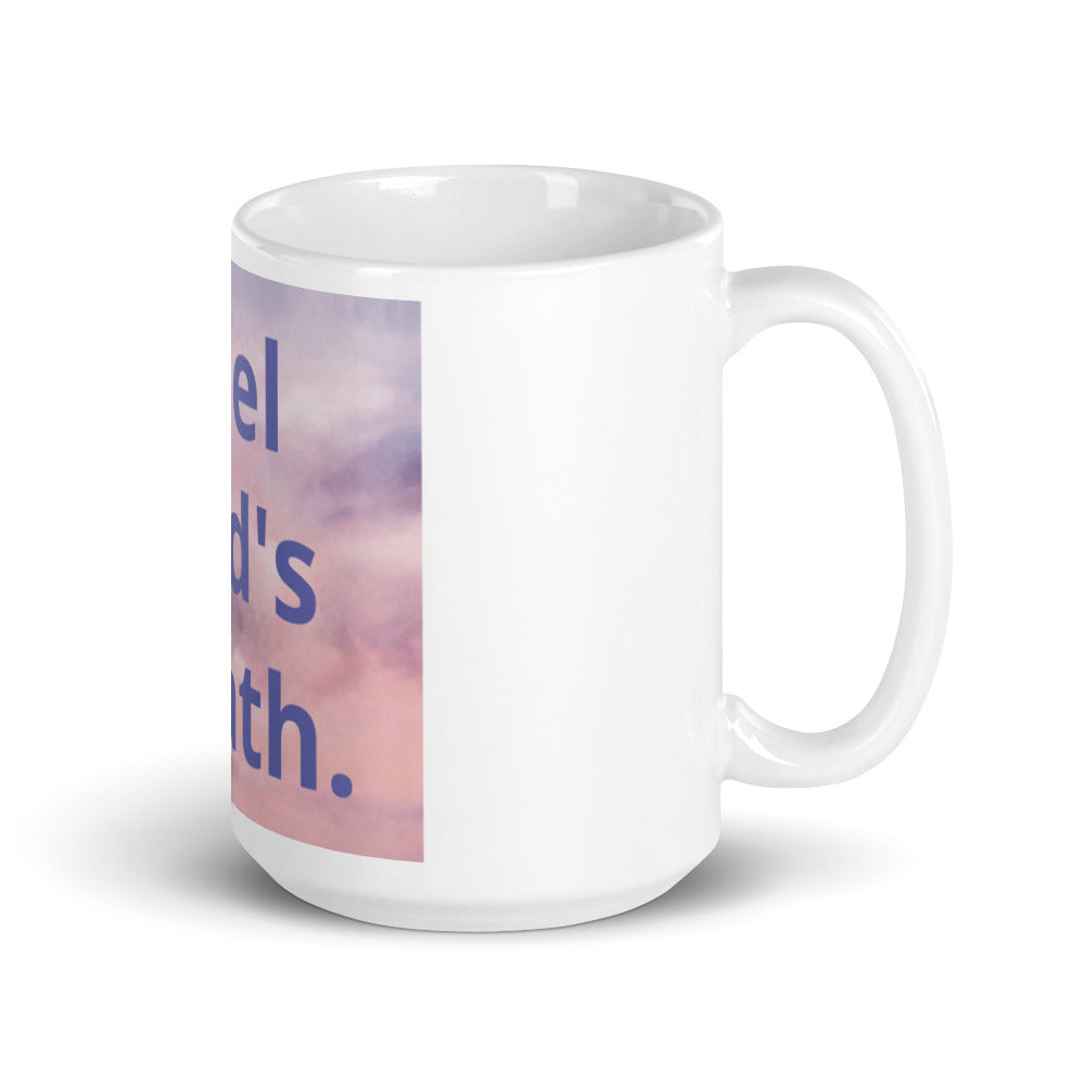White glossy mug