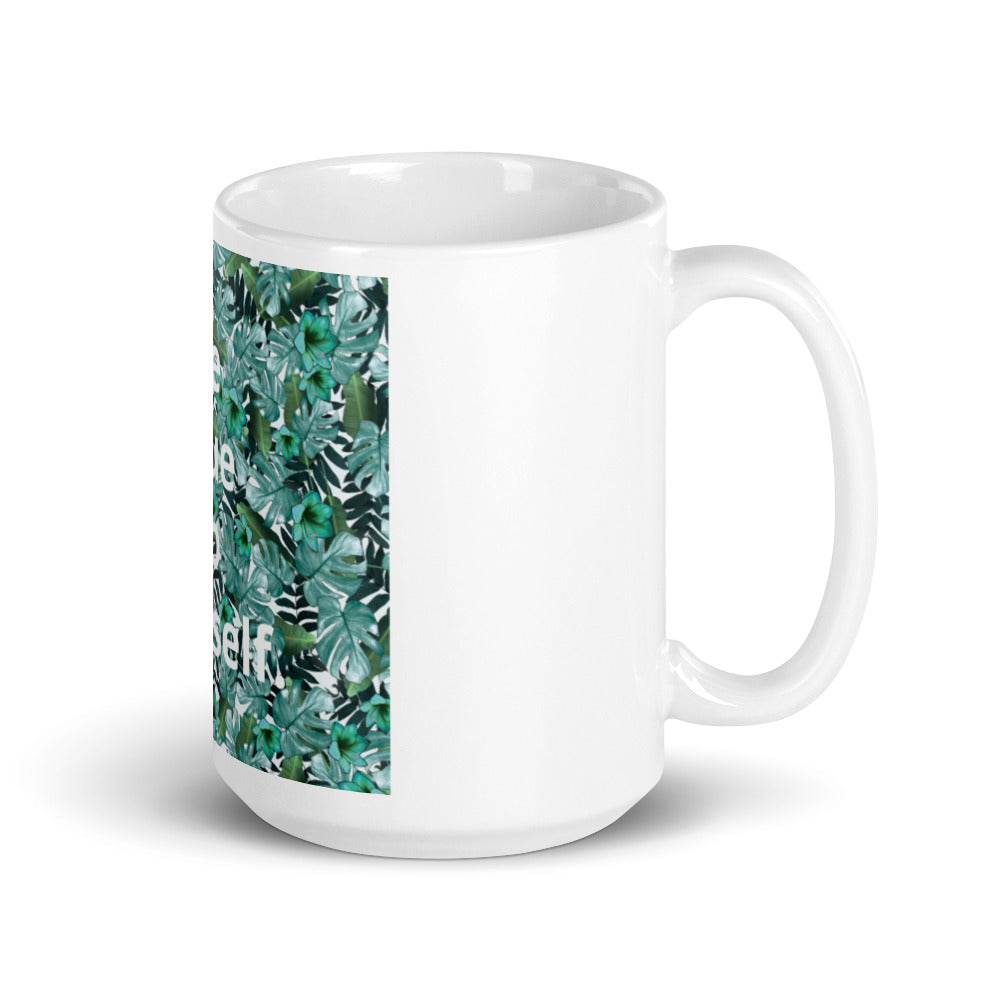 White glossy mug