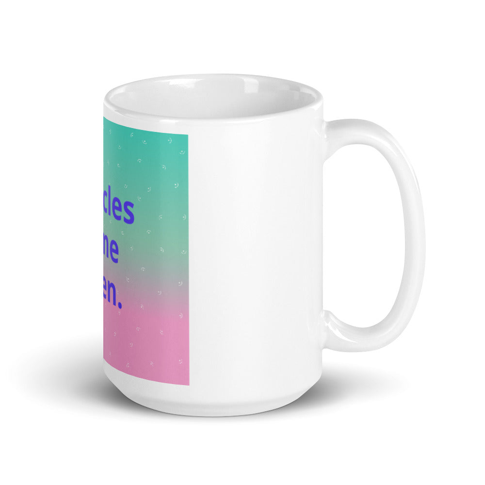 White glossy mug