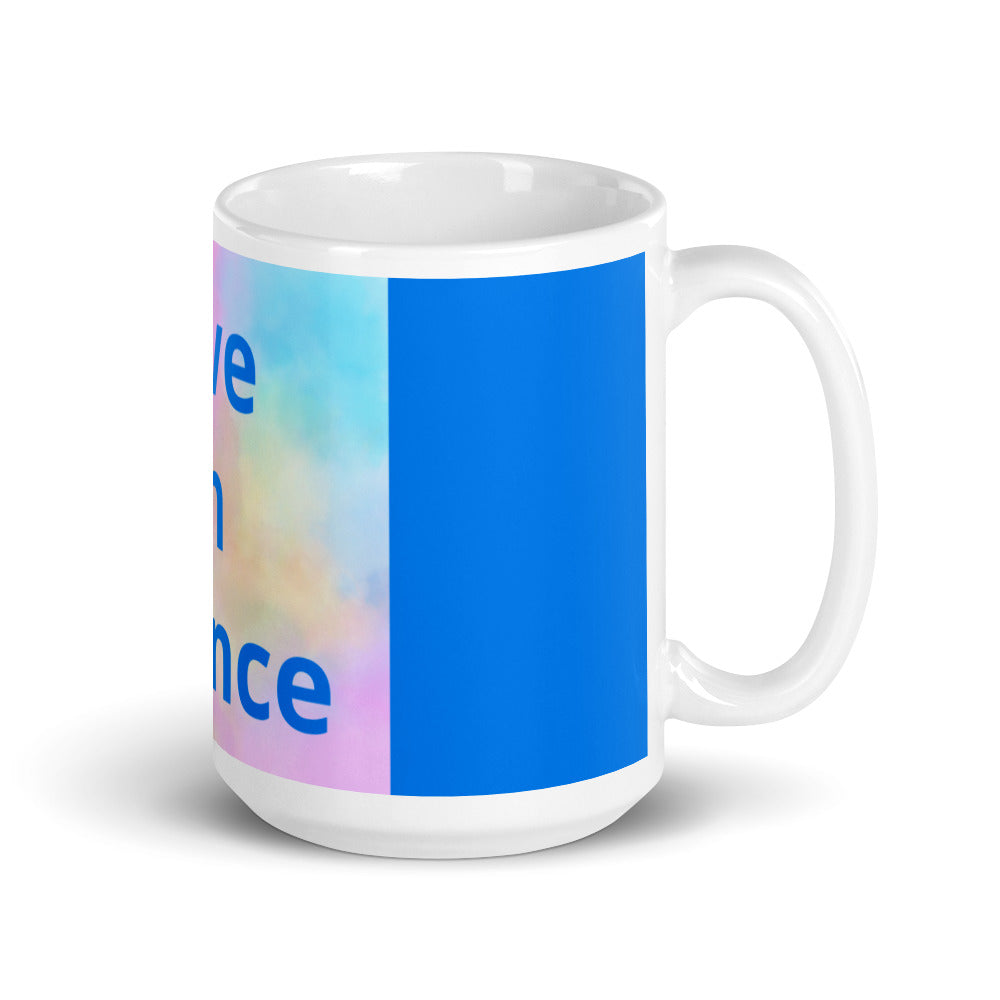 White glossy mug