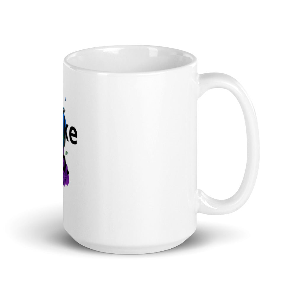 White glossy mug
