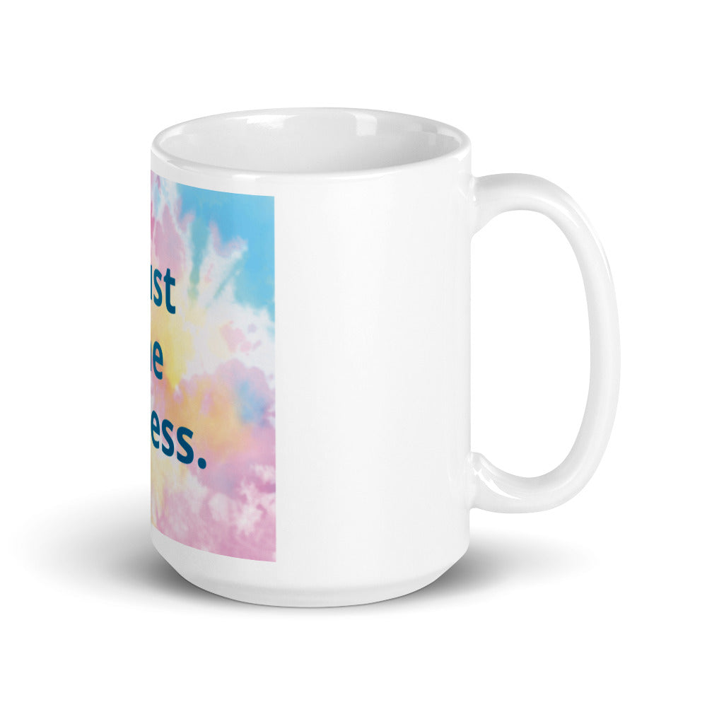 White glossy mug