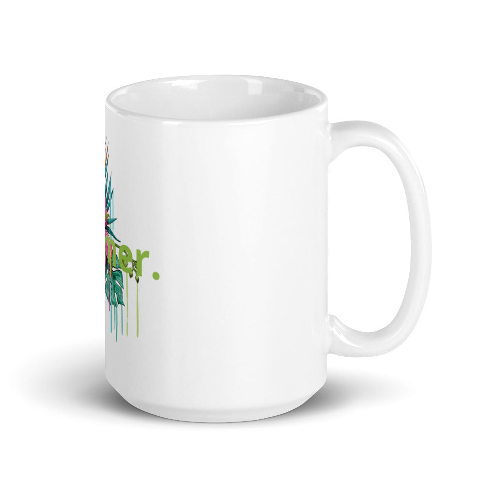 White glossy mug