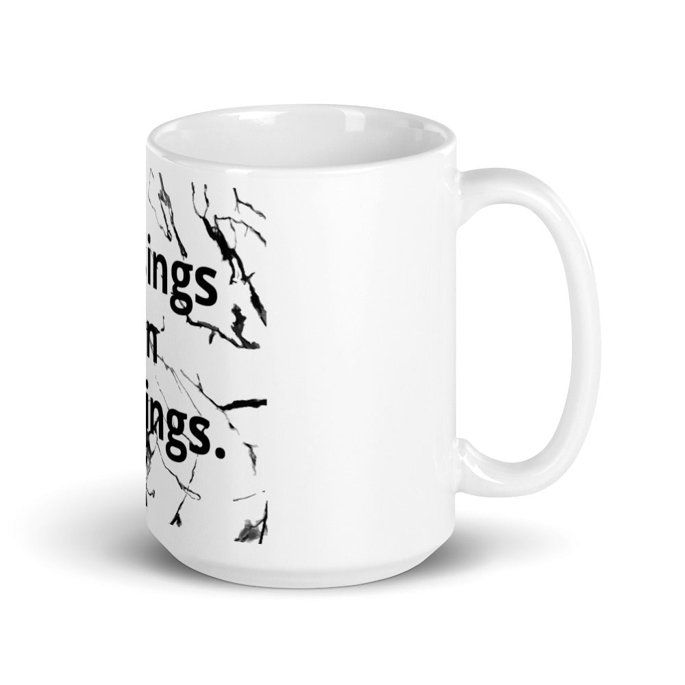 White glossy mug