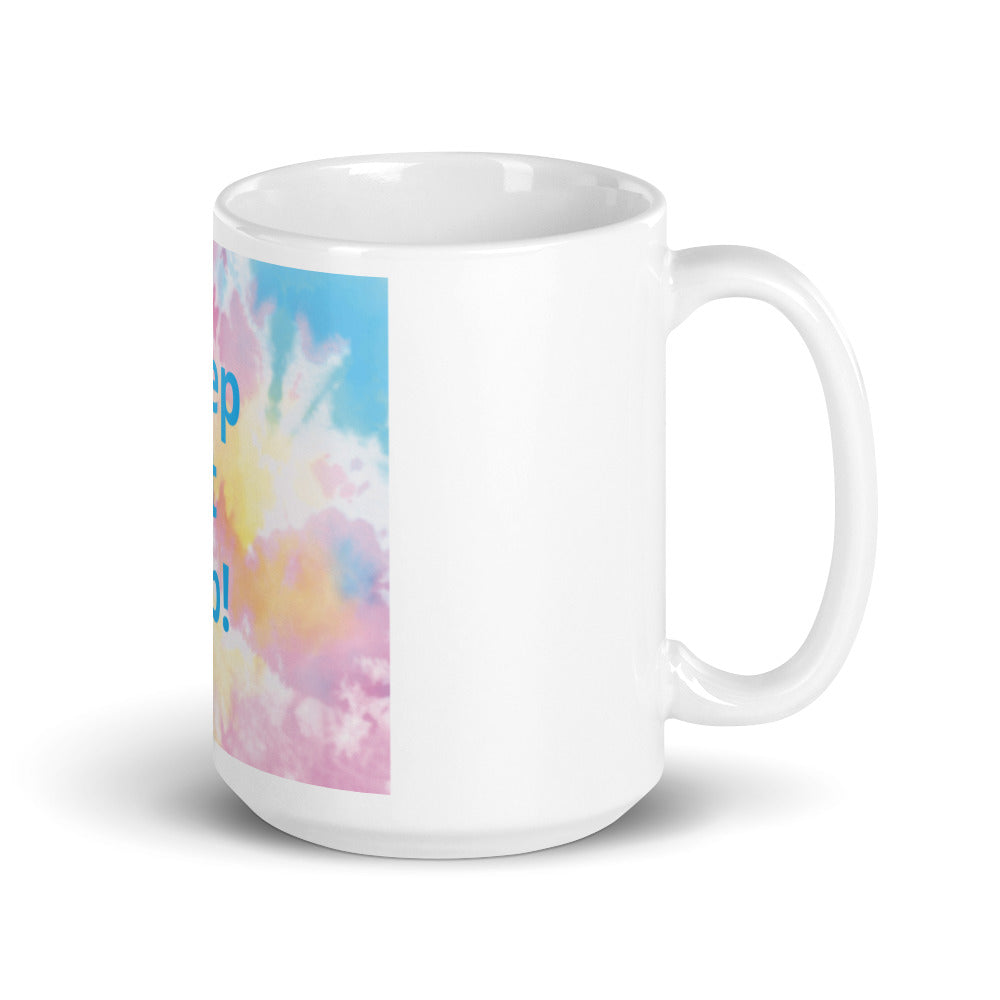White glossy mug