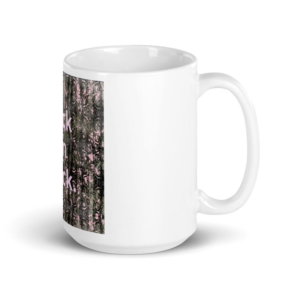 White glossy mug