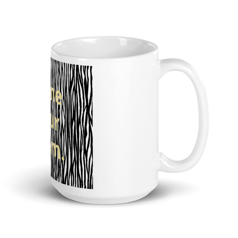 White glossy mug